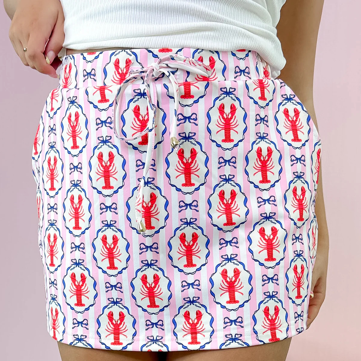 The Jess Skort – Pink Lobster | Stretch Everyday Skort | Poppy Jane