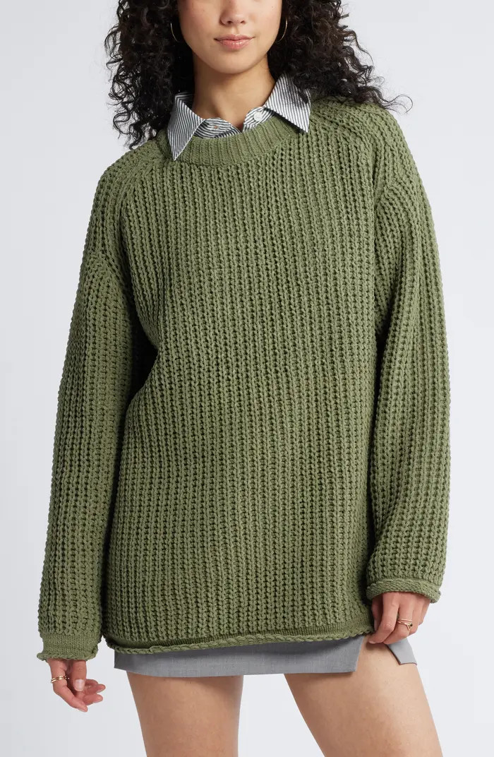 Slouchy Chenille Pullover Sweater | Nordstrom Rack