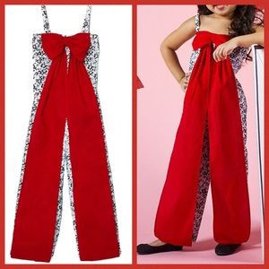 Little Miss Fashion Black & Red Floral Jumpsuit 10 | Poshmark