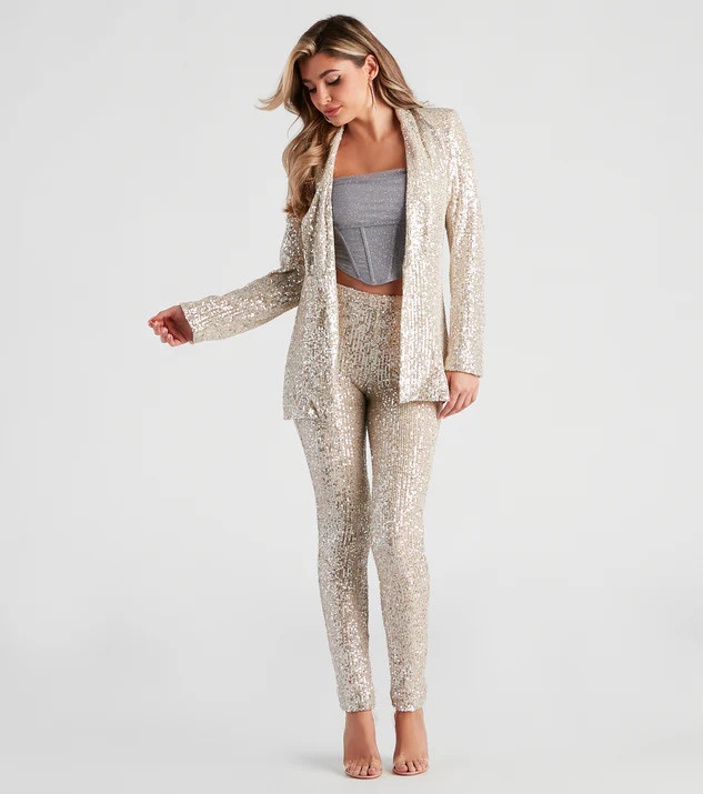 Showtime Chic Sequin Tapered Leggings | Windsor Stores