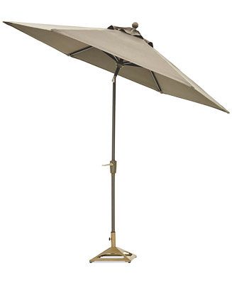 Reid Outdoor 9' Auto-Tilt Umbrella + Square Umbrella Base, Created for Macy's | Macy's
