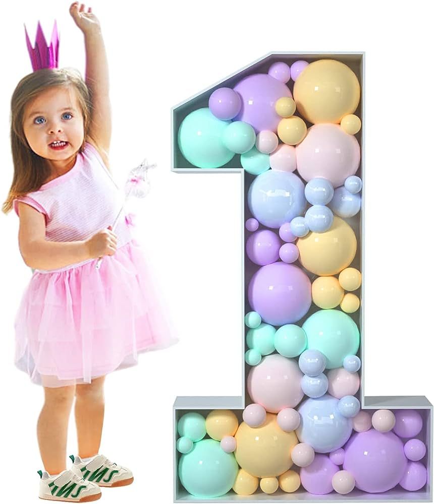 imprsv 3FT Mosaic Numbers for Balloons, Balloon Mosaic Number Frame, Marquee Number 1, One Balloo... | Amazon (US)