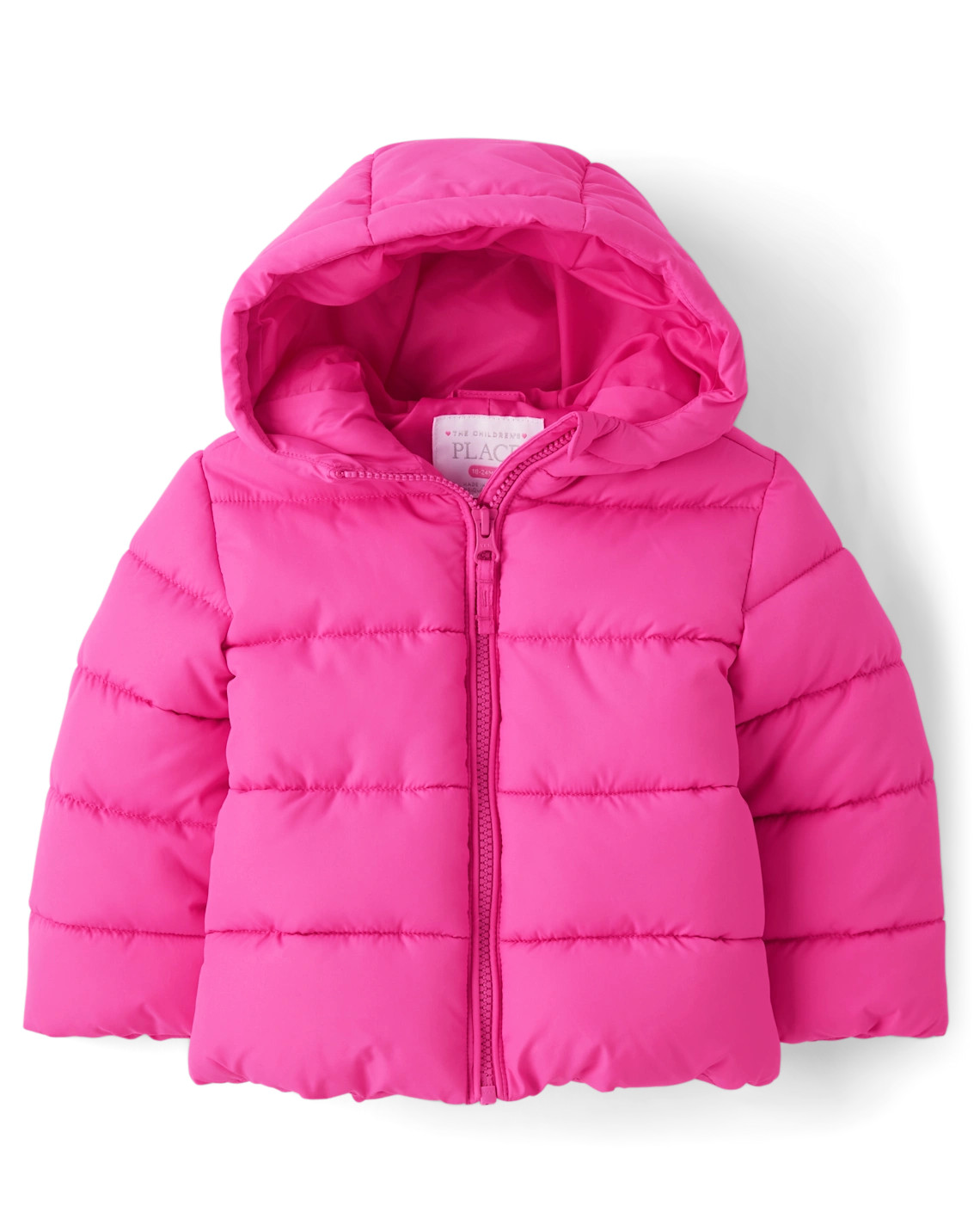 Toddler Girls Hooded Puffer Jacket - pink | The Children's Place