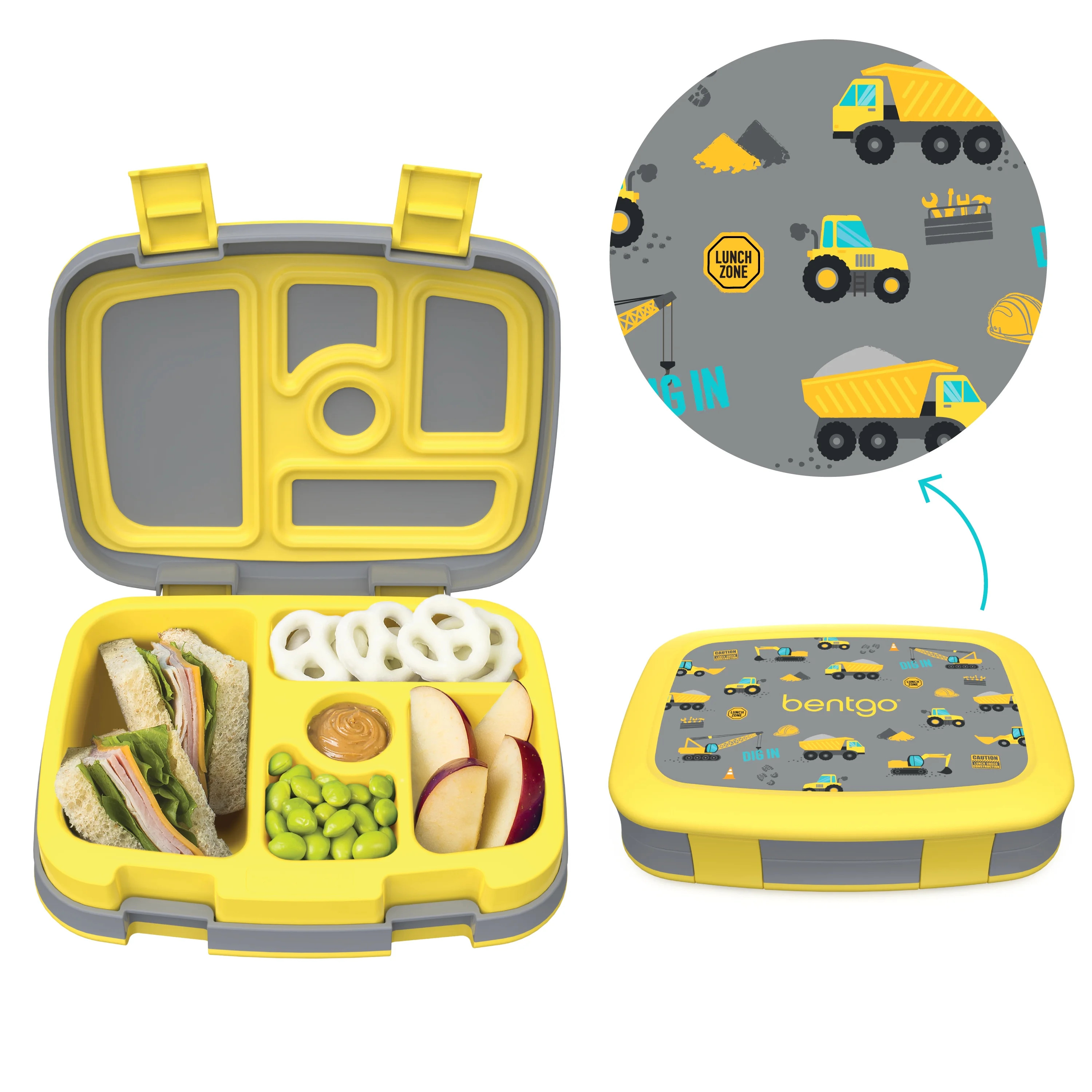 Bentgo Kids Prints Leak-Proof, 5-Compartment Bento-Style Kids Lunch Box - BPA-Free, Dishwasher Sa... | Walmart (US)