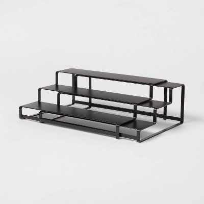 3-Tier Metal Expandable Spice Rack with Powder Coated Finish Black - Brightroom™: Kitchen Organizer, Iron, 14" Width | Target