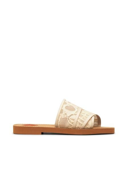 Chloé Woody Lace Flat Mules | Cettire Global