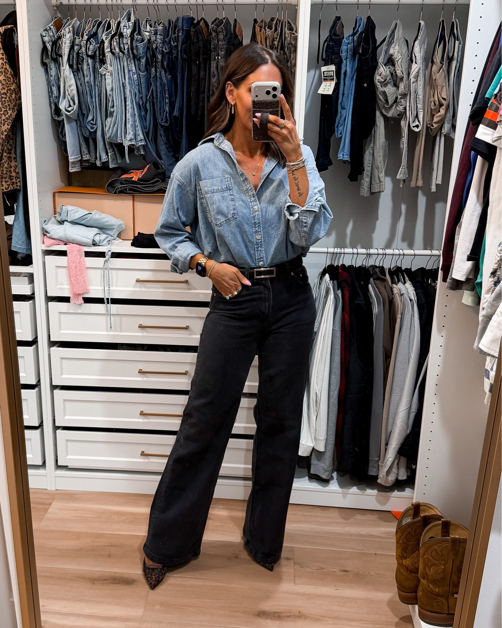 Denim top-small
Jeans-4Long
Leopard Heels-tts 8

#LTKSpringSale #LTKootd #LTKTall