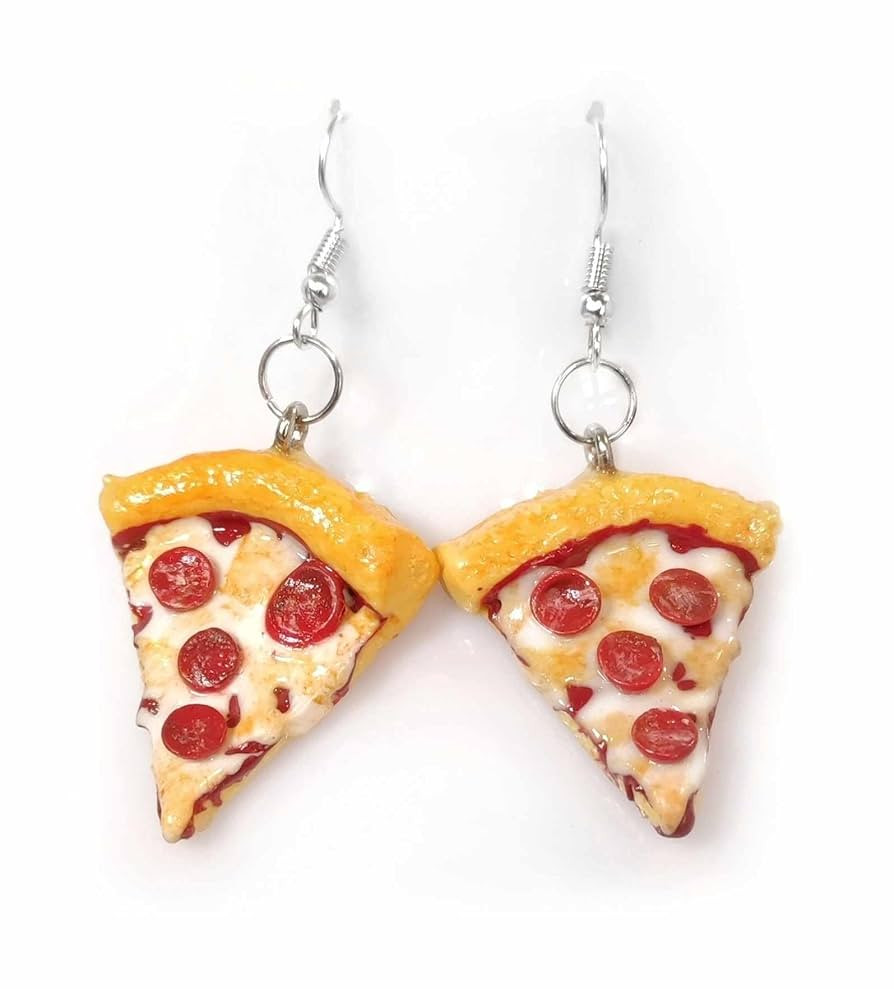 Pizza Dangle Earrings for Women, Stainless Steel Earrings, Clay Jewelery | Amazon (US)