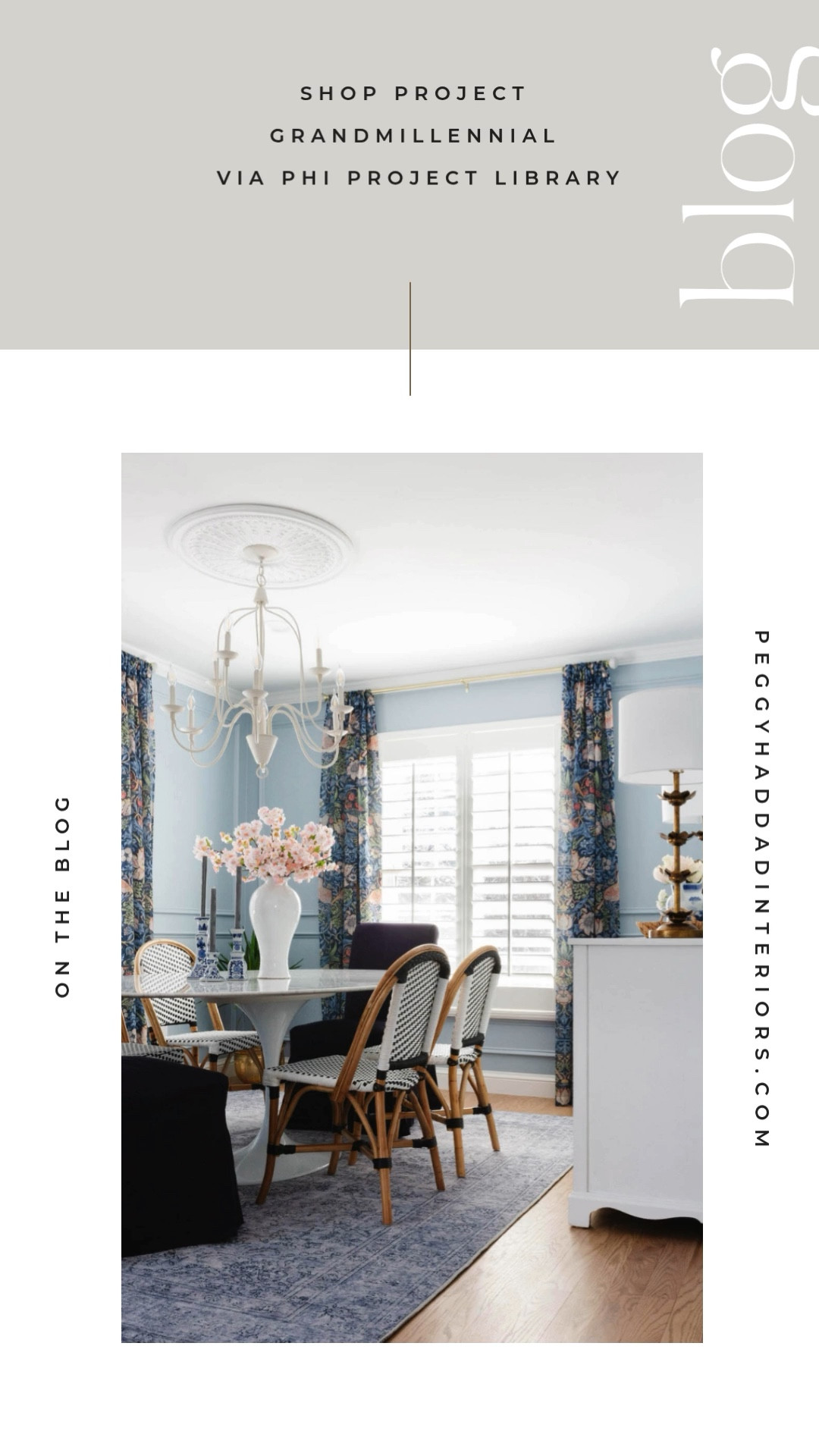 After: From basic to blooming 

We brought in vintage charm, floral drama, and a dash of Parisian café style to give this dining room its Grandmillennial glow-up. 

Design // @peggyhaddadinteriors
Photography // @karadeyoung