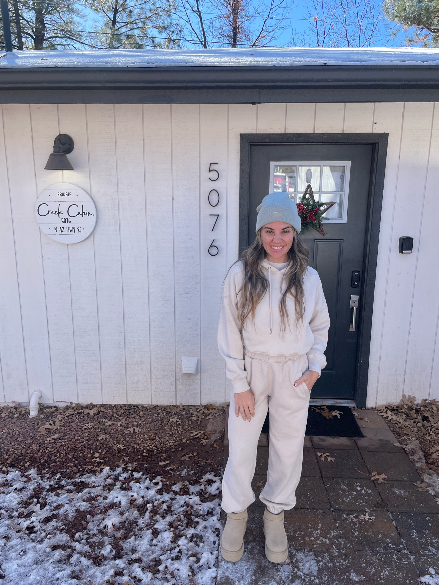 Winter fit! 
Set is Abercrombie - XS 
Under shirt is so cute I’ll link it, Abercrombie - XS 

Beanie Gigi pip!
Uggs 

Socks Amazon 

#LTKSeasonal #LTKtravel #LTKsalealert