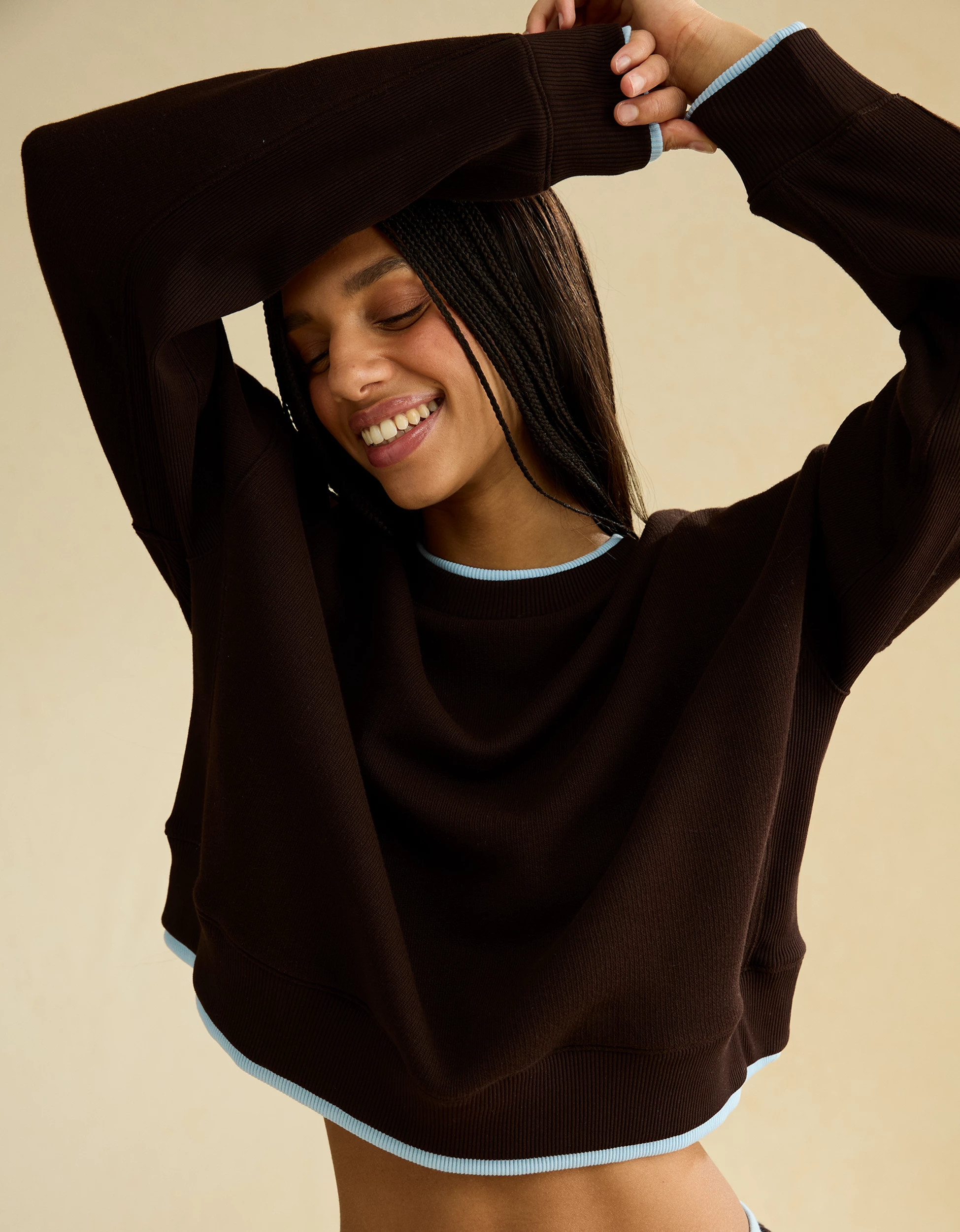 AE Twice As Nice Crew Neck Sweatshirt | American Eagle Outfitters (US & CA)