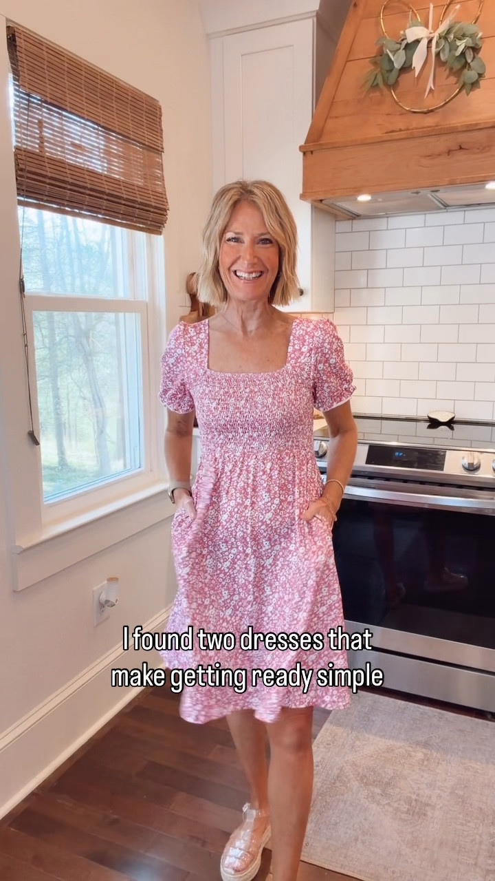 Easy, breezy, and so cute! These two dresses are on repeat this season ☀️ Comfortable, flattering, and so fun to style. Wearing a small.

#LTKPetite #LTKOver40 #LTKootd