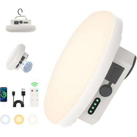 Camping Tent Light LED Rechargeable Portable Hanging Lantern with Remote,IPX5 Waterproof Outdoor ... | Amazon (US)