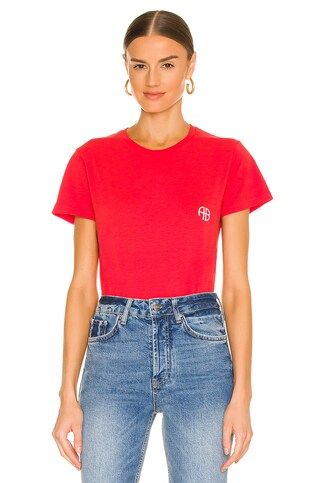 ANINE BING Levy Motorcycle Club Tee in Red from Revolve.com | Revolve Clothing (Global)