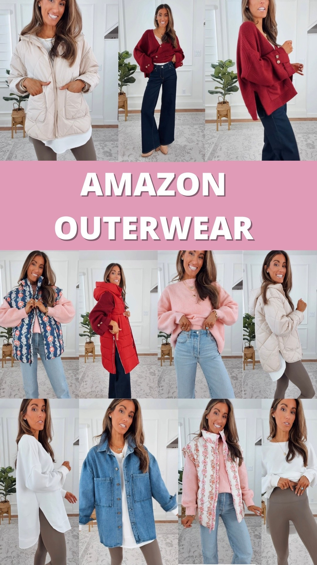 Wearing a small in all outerwear except denim shirt jacket I’m wearing a medium 

#LTKmomlife #LTKSaleAlert #LTKFindsUnder50