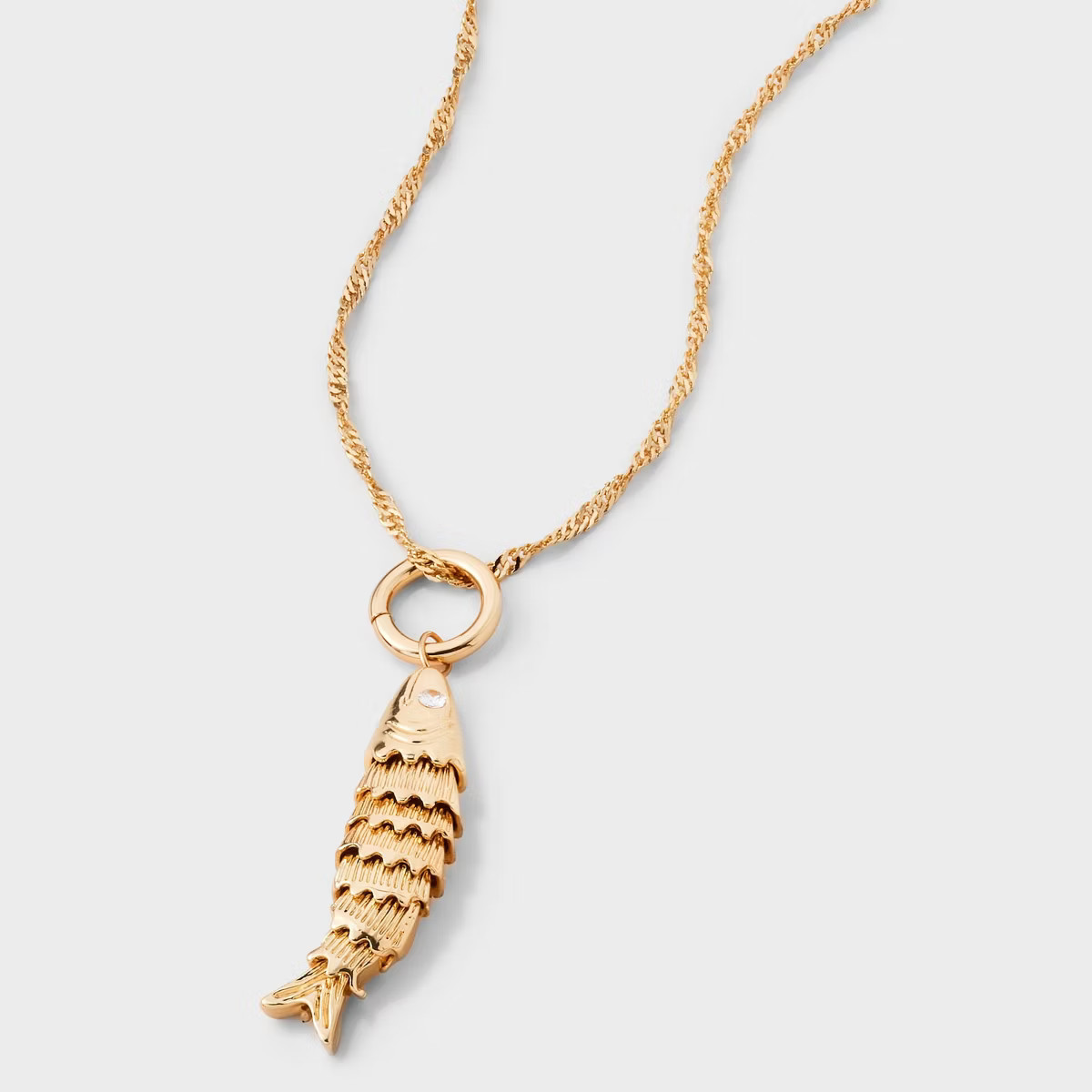 Lucky Fish Pendant Necklace - Universal Thread™ Gold | Target