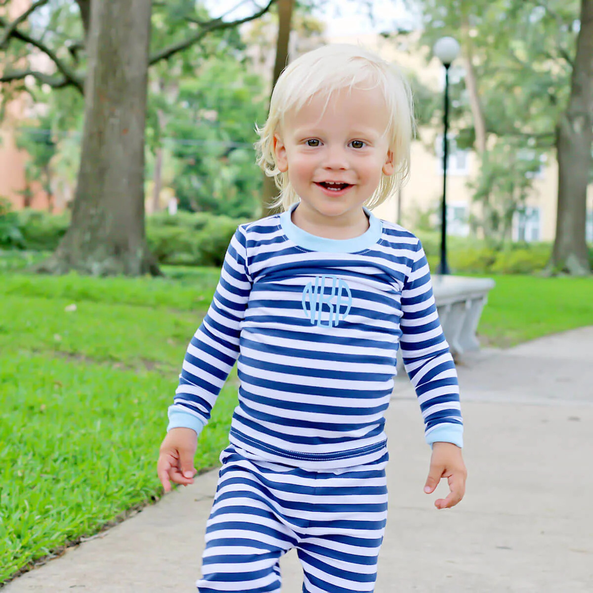 Navy and White Stripe Pajamas | Classic Whimsy