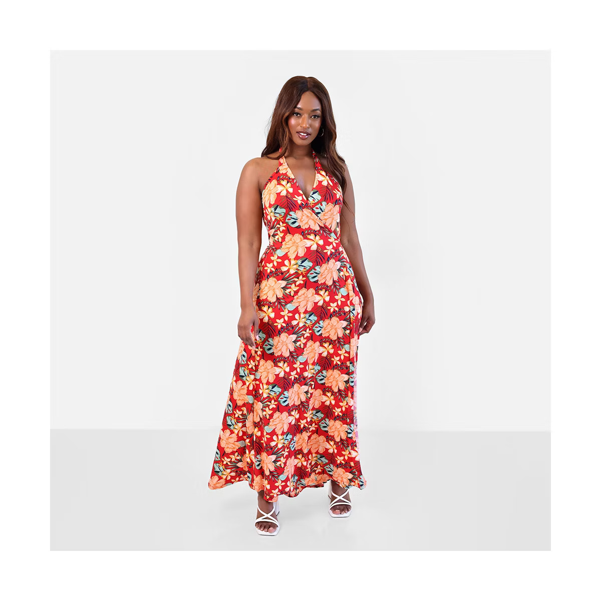 Rebdolls Women's Paradise Tropical Print Wrap Maxi Dress | Target