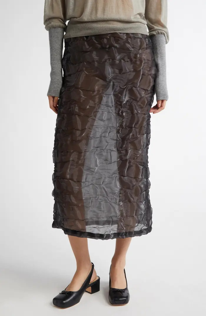Aoi Crinkled Midi Skirt | Nordstrom