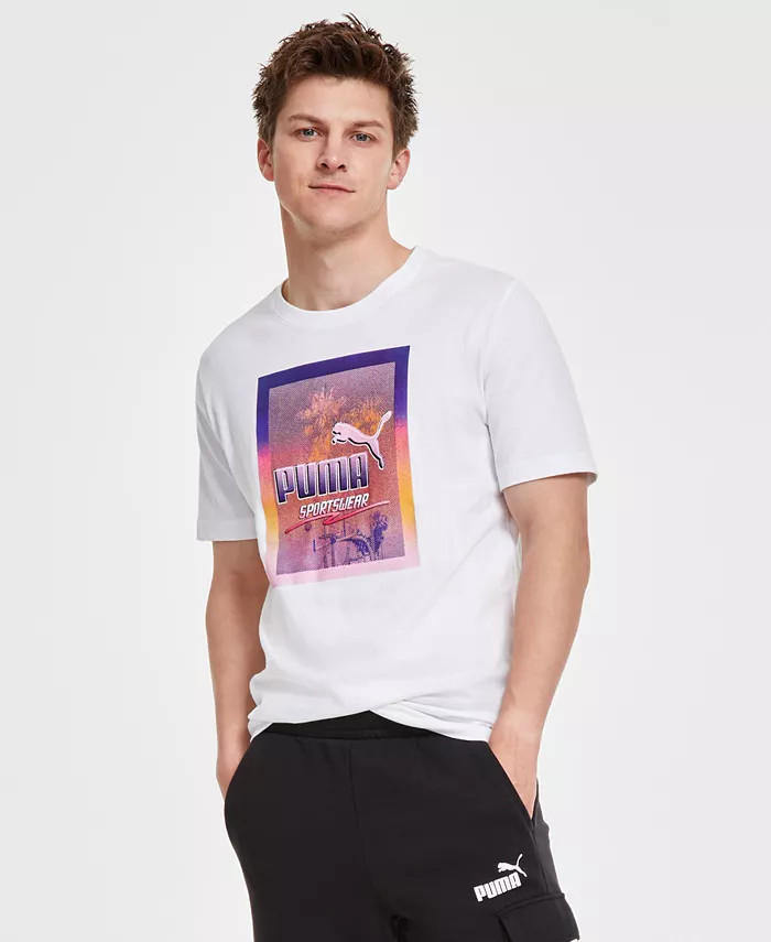 Men's Summer Nights Logo Graphic T-Shirt | Macy's