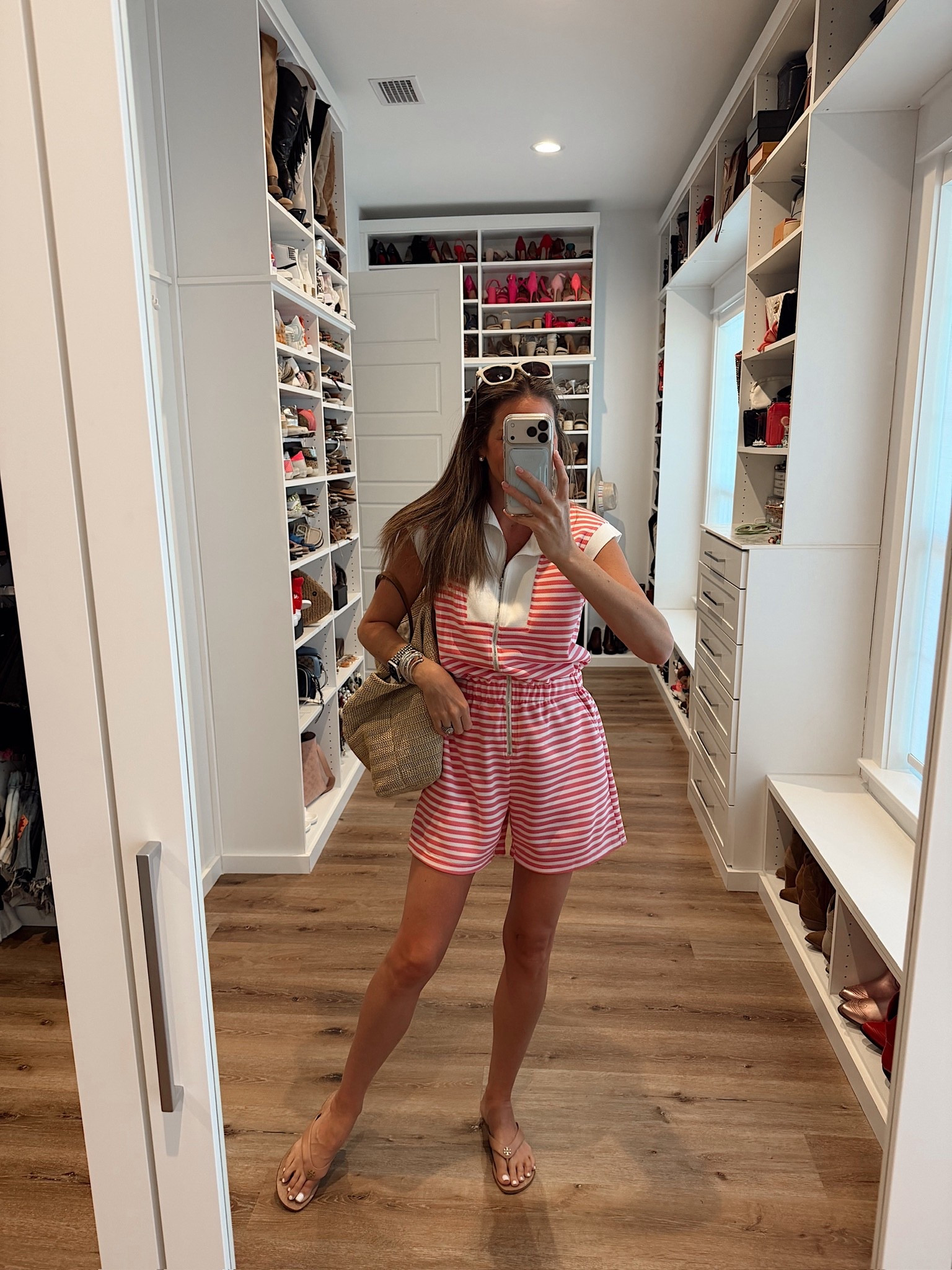 The perfect spring romper in a small, sunglasses, sandals and accessories- fits tts.

#LTKgrwm #LTKSeasonal #LTKootd