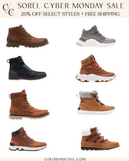 Sorel Cyber Monday sale with 25% off select items + free shipping! Linking below some of my favorite mens and womens boots perfect for winter!

#LTKshoecrush #LTKSeasonal #LTKCyberweek