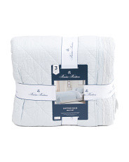 Cotton Slub Striped Quilt Set | Marshalls