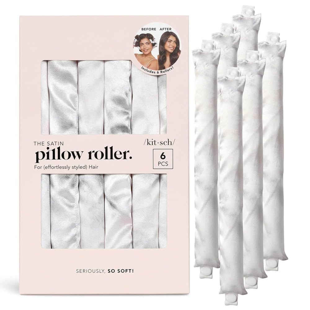 Kitsch Satin Pillow Rollers -Heatless Hair Curler, Hair Rollers, Heatless Curls Overnight, Flexib... | Amazon (US)
