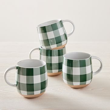 Heather Taylor Home Gingham Mug (Set of 4) | West Elm (US)