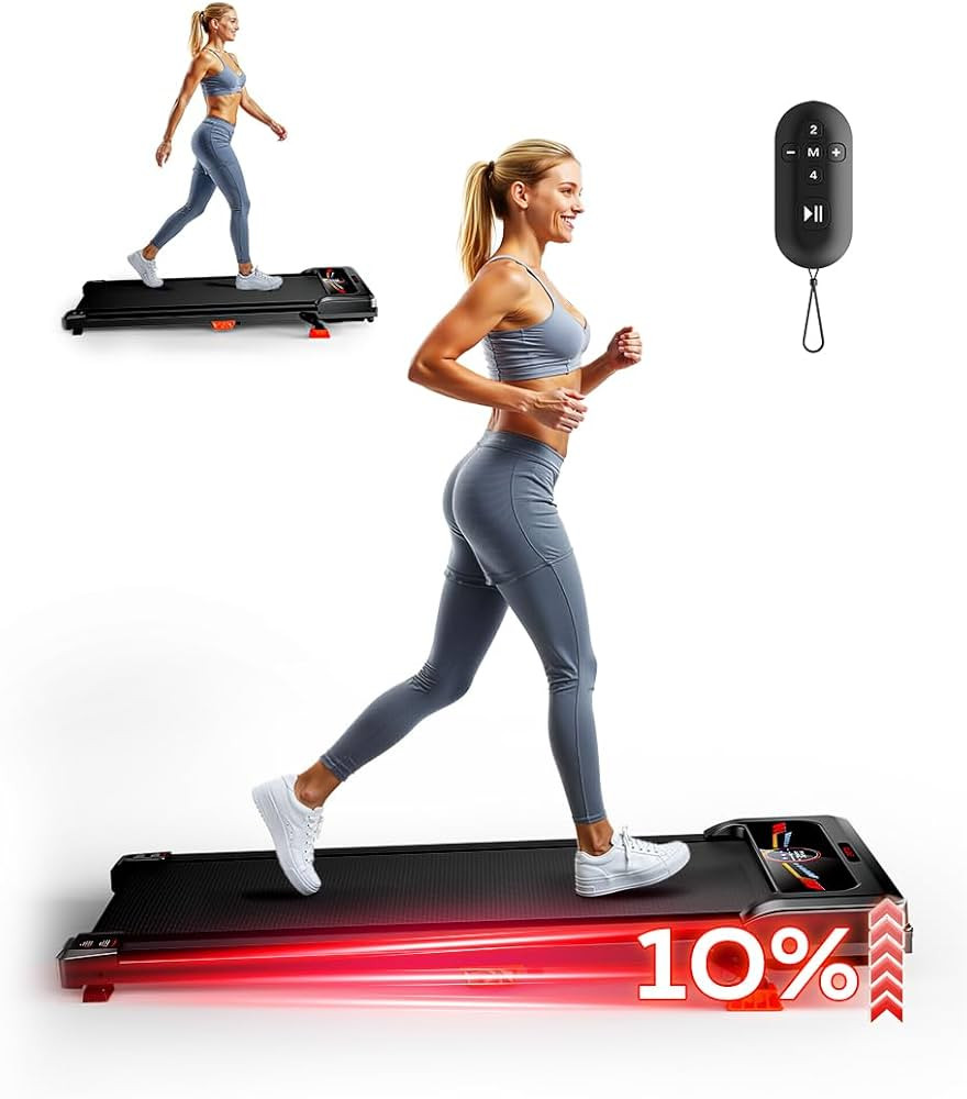 Walking Pad, Treadmill with Incline, 10% Under Desk Treadmill, EAGLOG 2.5HP Portable Treadmills f... | Amazon (US)
