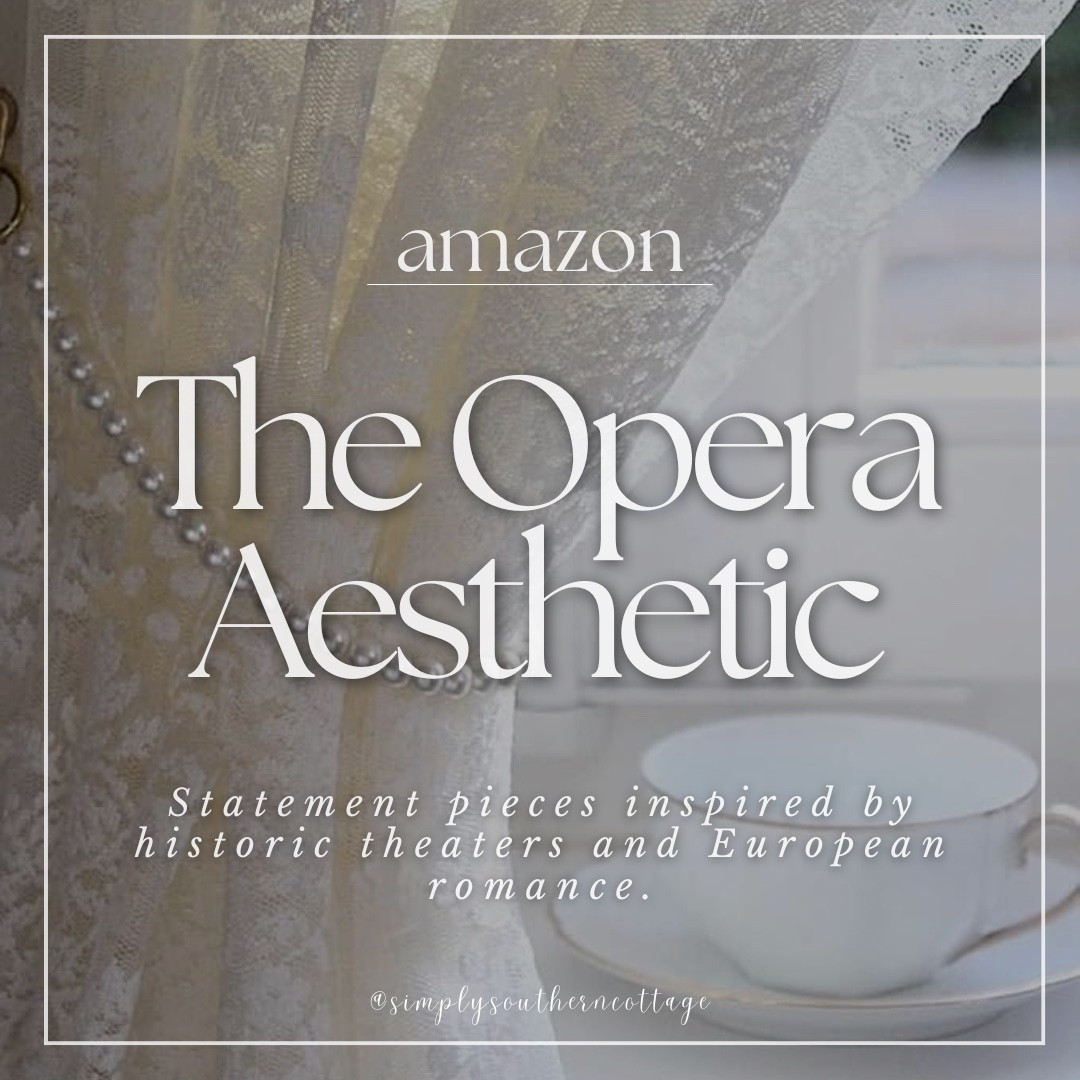 The Opera Aesthetic! Statement pieces from Amazon inspired by historic theaters and European romance. 

Amazon, Amazon home, Amazon home finds, Amazon home decor, Amazon home essentials, historic decor, European decor, European aesthetic, opera aesthetic, Pinterest trends, Pinterest 2026 trends 




#LTKHoliday #LTKHome #LTKOver40