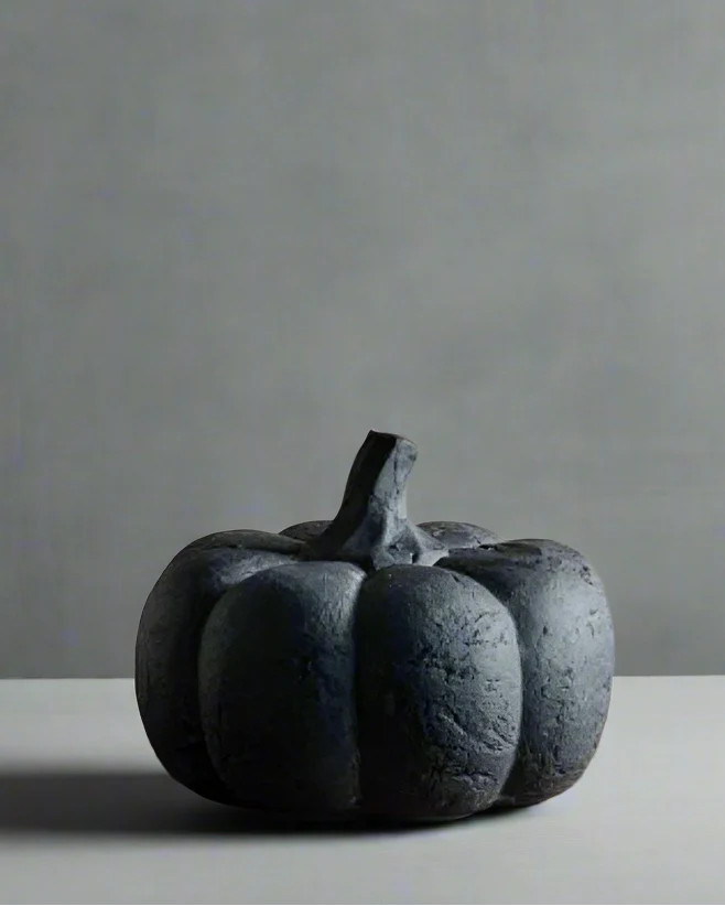 Mini Black Terracotta Pumpkin | MJHome