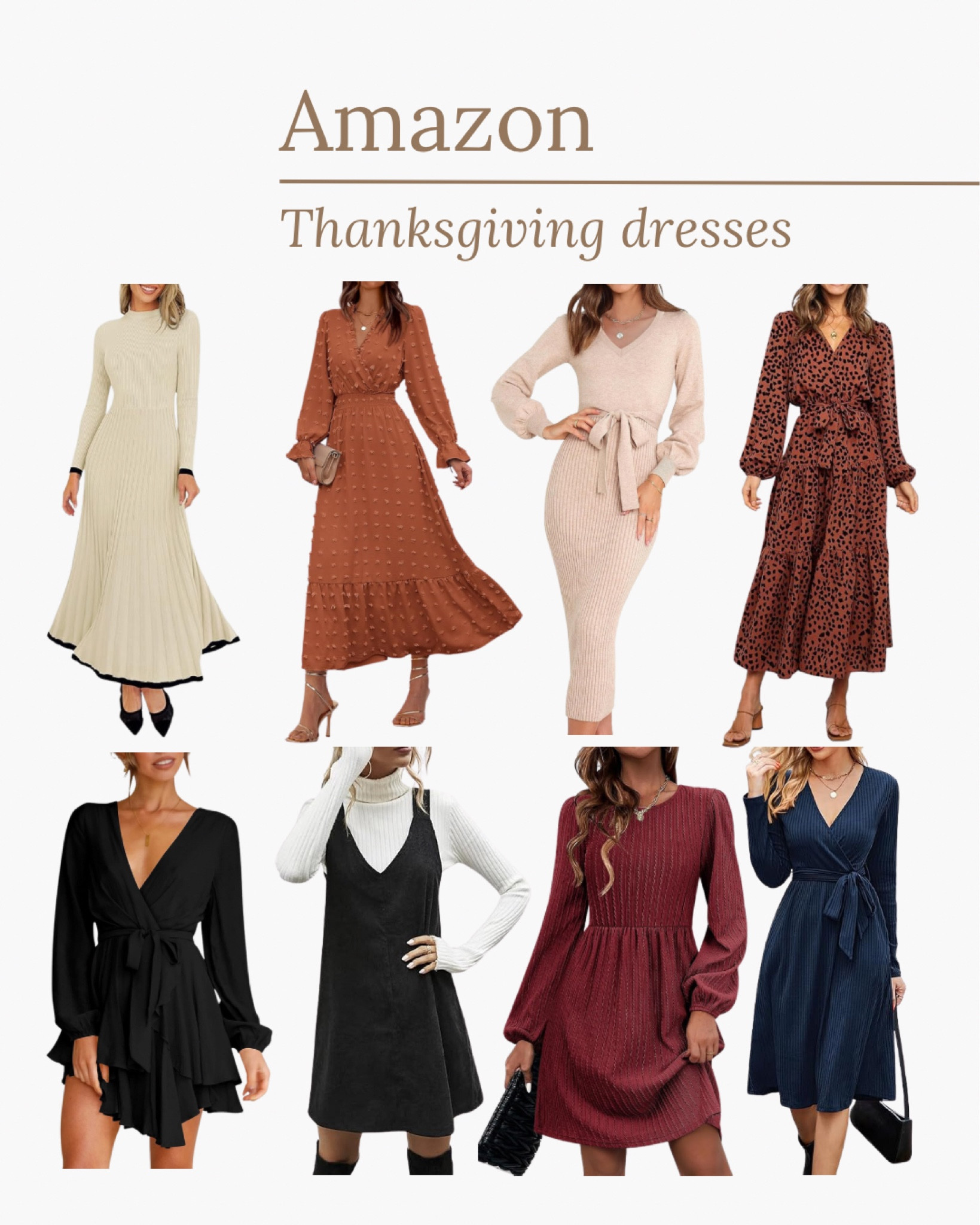 Amazon Thanksgiving dresses

#thanksgiving #holidaydress #amazonfashion #whattowear #womensdress #thanksgivingoutfit 

#LTKSeasonal #LTKHoliday #LTKStyleTip