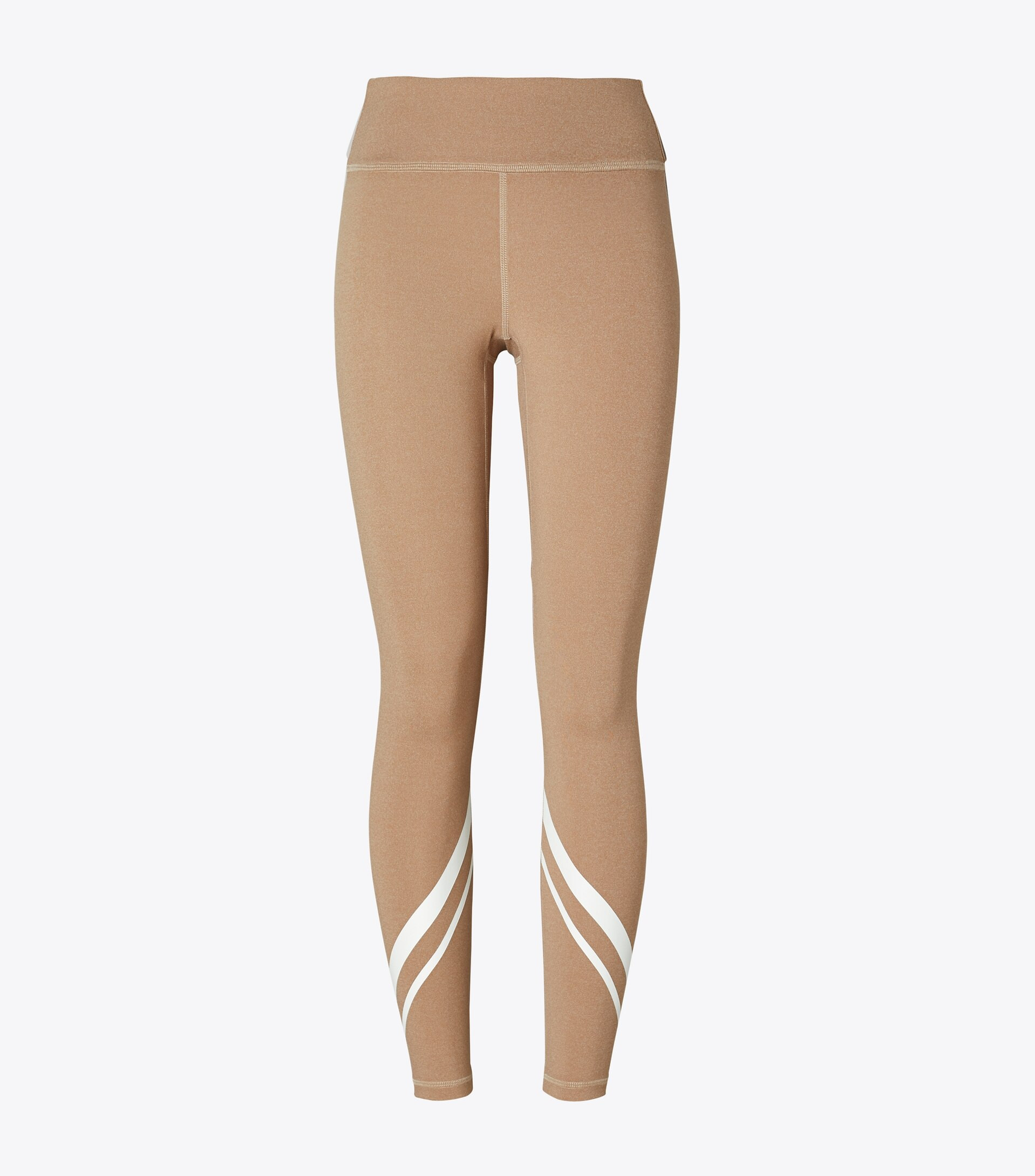 High-Rise Compression Mélange Side-Pocket Chevron Leggings | Tory Burch (US)