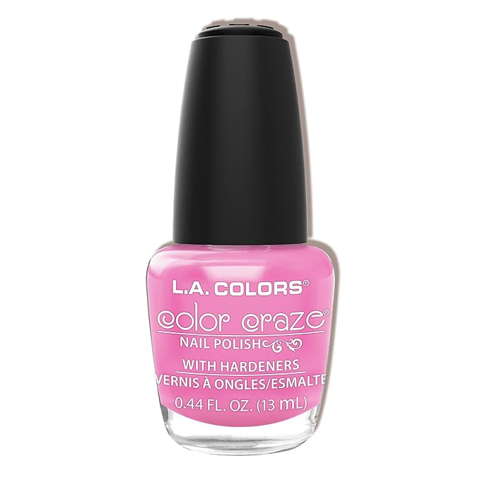 L.A. Colors Craze Nail Polish, Pink Bubbles, 0.44 Fluid Ounce | Amazon (US)