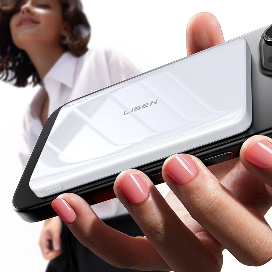 LISEN 0.3‘’ Ultra Slim MagSafe Portable Charger,5000mAh Wireless Card Slim MagSafe Battery Pa... | Amazon (US)