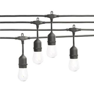 Hampton Bay 24-Light Indoor/Outdoor 48 ft. String Light with S14 Single Filament LED Bulbs 10328 | The Home Depot
