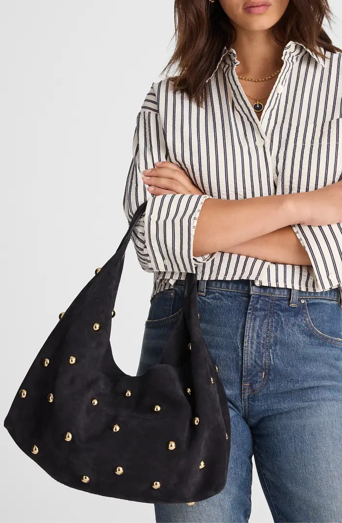 The Mylie Studded Suede Shoulder Bag | Nordstrom