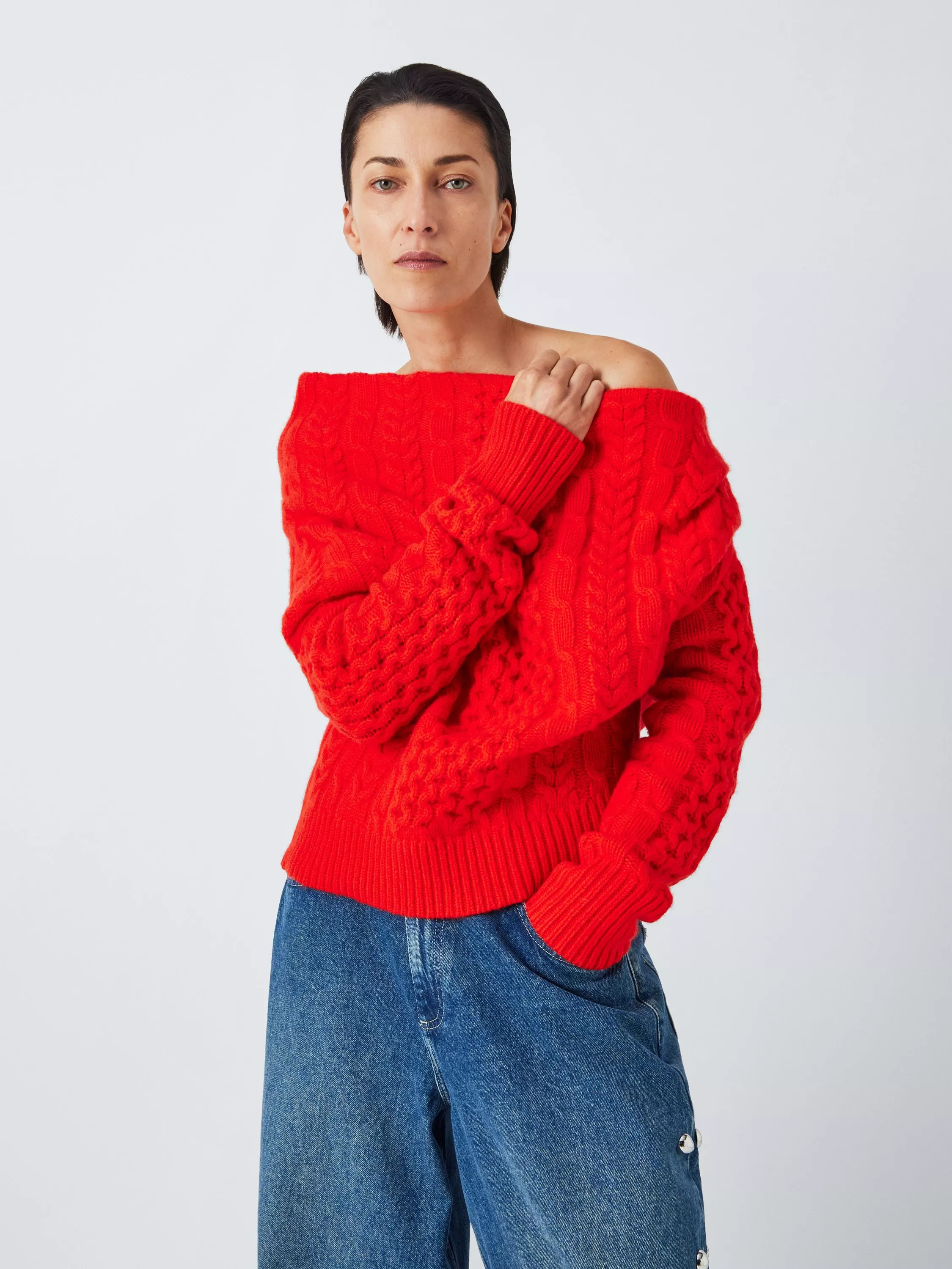 John Lewis x A.W.A.K.E. MODEAsymmetric Cable Jumper | John Lewis (UK)