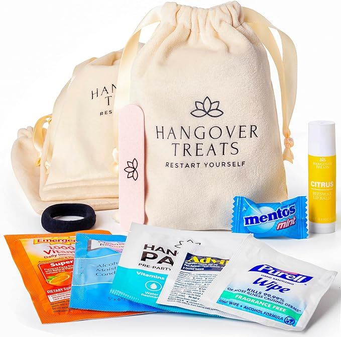 5 Pre-Filled Hangover Kits for Bachelorette Party Favors, Birthdays, Bridal Showers & Wedding Par... | Amazon (US)