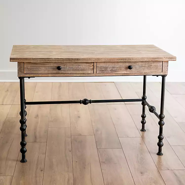 New!Antique Wood and Metal Lucy Desk | Kirkland's Home
