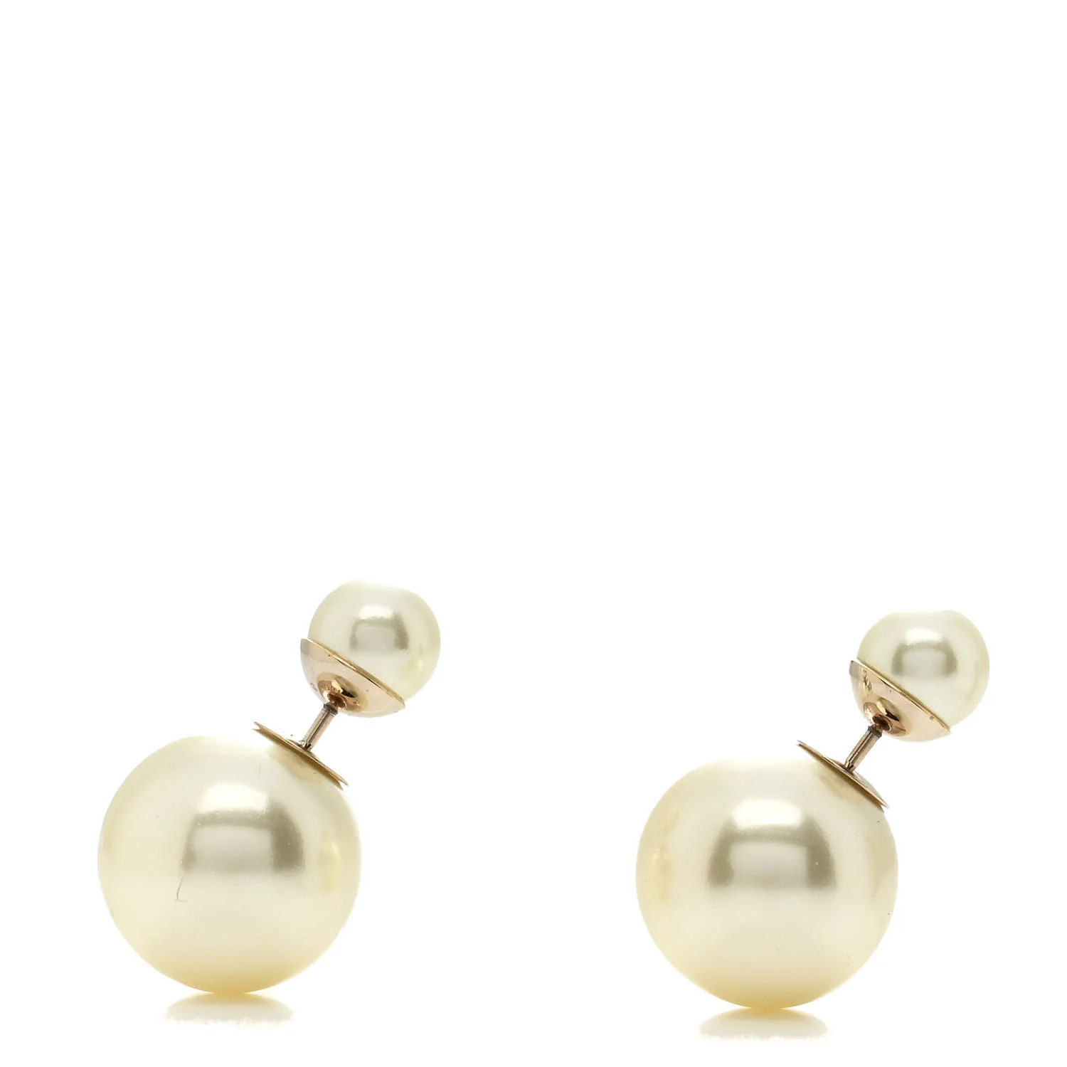 Christian Dior Pearl Mise En Dior Tribal Earrings Gold | FASHIONPHILE (US)
