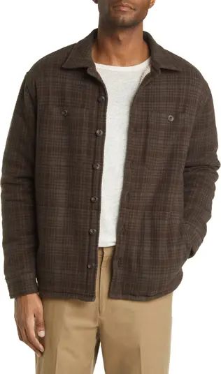 Vince Plaid Fleece Lined Shirt Jacket | Nordstrom | Nordstrom