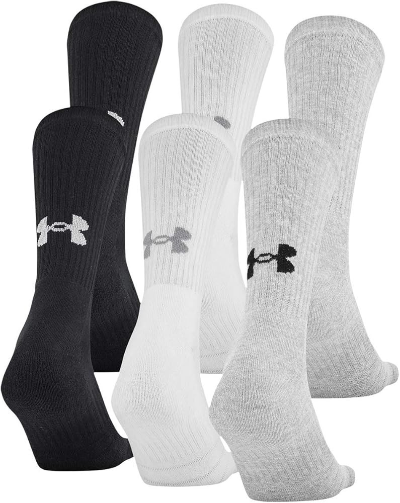 Under Armour Adult Training Cotton Crew Socks, Multipairs | Amazon (US)