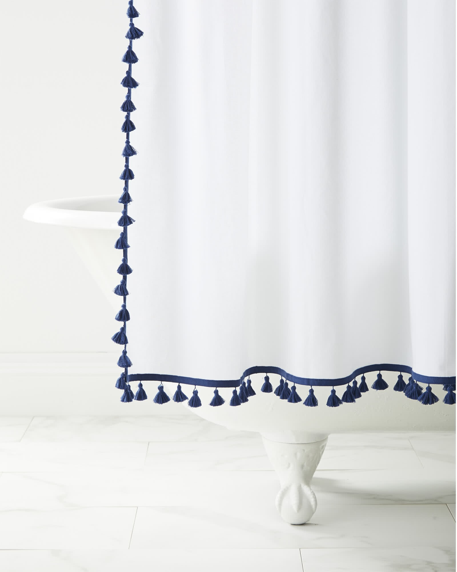 French Tassel Shower Curtain | Serena and Lily