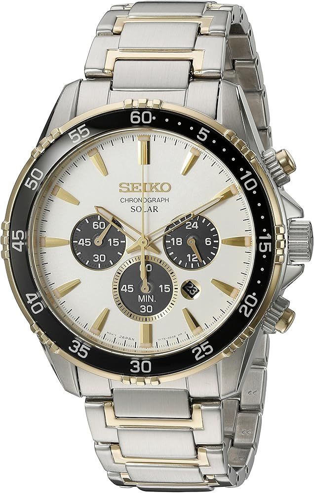 Seiko Men's 'Chronograph' Quartz Stainless Steel Dress Watch (Model: SSC446) | Amazon (US)