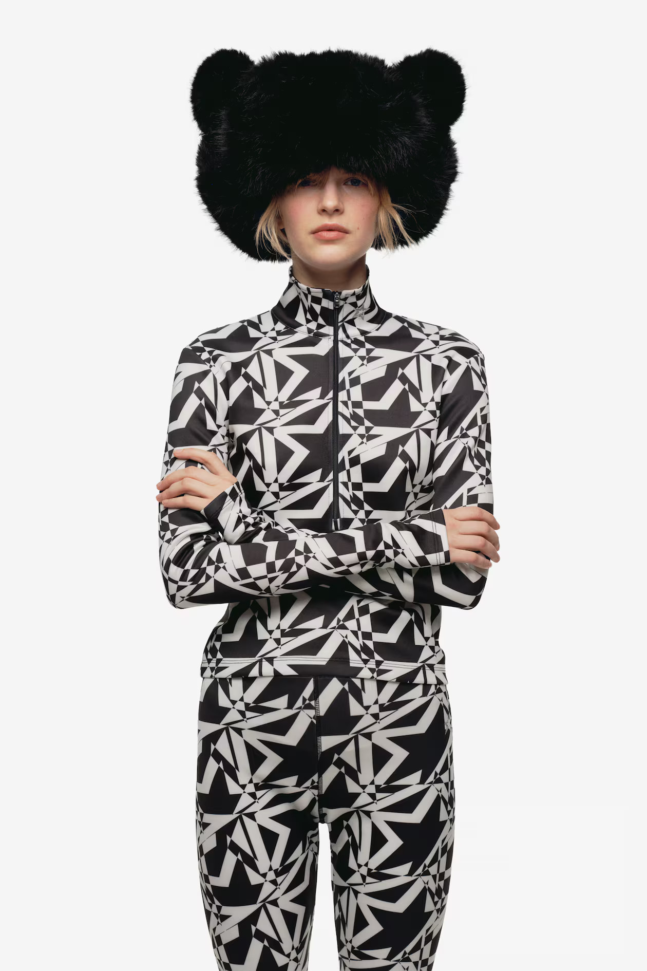 Printed Mock Turtleneck Top | H&M (US + CA)