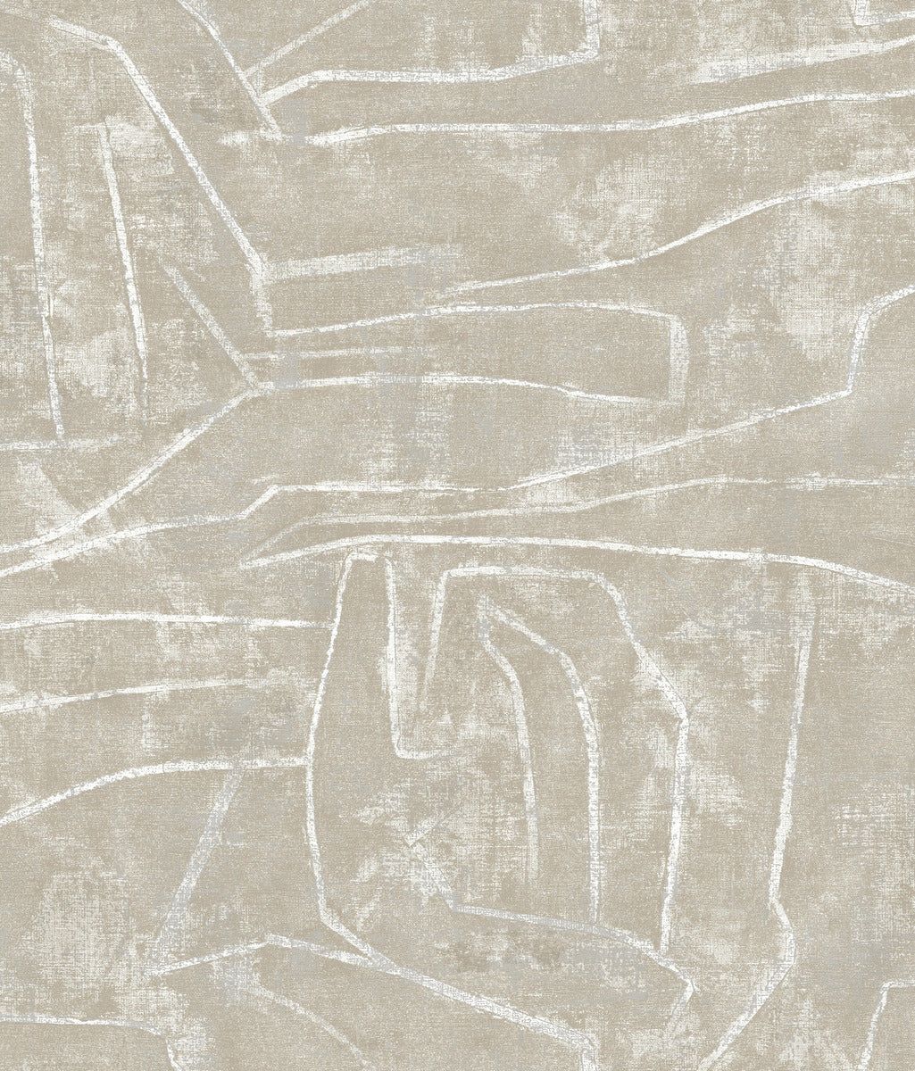 Urban Chalk Peel & Stick Wallpaper in Neutral and Pearl from the Risky Business III Collection by... | Burke Decor