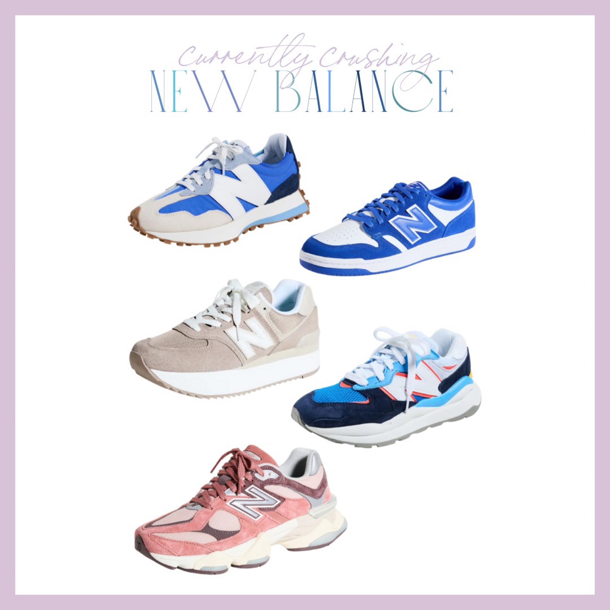 Currently Crushing // New Balance 

Loving all things New Balance this season. From bold colors to platforms, there is a pair for every outfit and mood. 

@shopbop 

#LTKstyletip #LTKshoecrush #LTKSeasonal