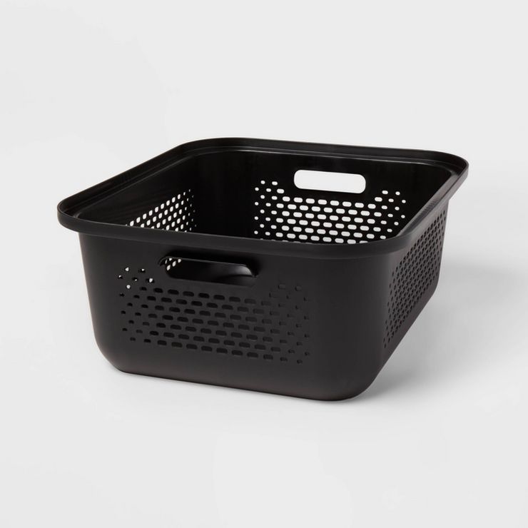 Small Decorative Plastic Bin with Cutout Handles - Brightroom™ | Target